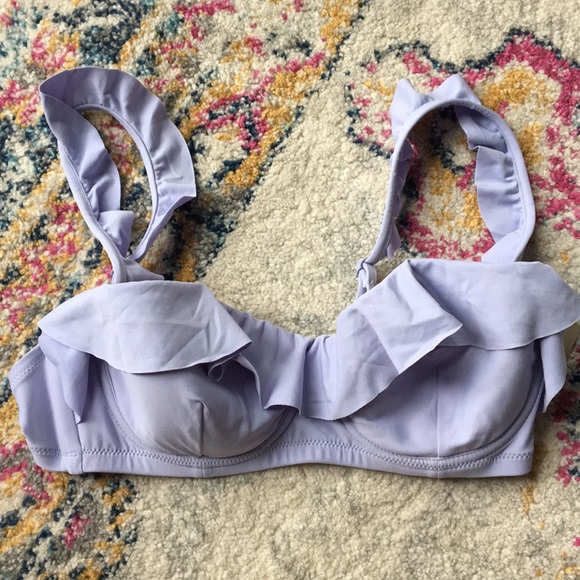 underwire ruffle bikini top
